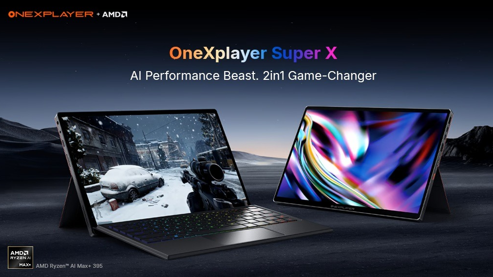 OneXPlayer Launches the Super X hybrid Table/Laptop with AMD Ryzen AI Max+ 395