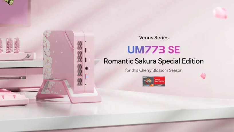 MINISFORUM launched the UM773 SE Sakura Special Edition Mini PC with AMD Ryzen 7735HS Processor