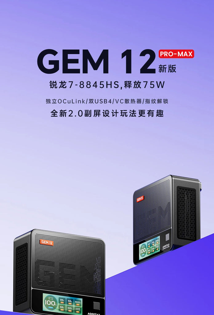 Aoostar Launches Gem 12 Pro Max Mini PC: Compact Design, High-End Performance
