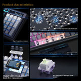 SKYLOONG GK104Pro Customized Mechanical Keyboard Three Mode Gasket Hot Plug Three Knob Voice