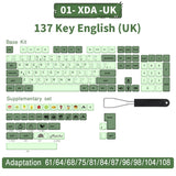 140 keys PBT Keycaps XDA Profile ISO layout Spanish Russian Japanese Korean French Key caps For Cherry MX Mechanical Keyboard