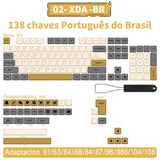 140 keys PBT Keycaps XDA Profile ISO layout Spanish Russian Japanese Korean French Key caps For Cherry MX Mechanical Keyboard
