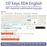 140 keys PBT Keycaps XDA Profile ISO layout Spanish Russian Japanese Korean French Key caps For Cherry MX Mechanical Keyboard