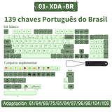 140 keys PBT Keycaps XDA Profile ISO layout Spanish Russian Japanese Korean French Key caps For Cherry MX Mechanical Keyboard