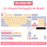 140 keys PBT Keycaps XDA Profile ISO layout Spanish Russian Japanese Korean French Key caps For Cherry MX Mechanical Keyboard