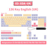 140 keys PBT Keycaps XDA Profile ISO layout Spanish Russian Japanese Korean French Key caps For Cherry MX Mechanical Keyboard