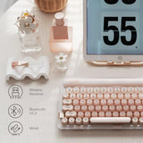 LOFREE DOT Foundation Mechanical Keyboard with 3 Types Connection for Windows Mac OS/Pink GATERON Baby Racoon Switches