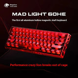 Madlions MAD Light 60 HE Mechanische Tastatur, CNC-gefrästes Aluminium-Hohlgehäuse, dynamischer Magnetschalter 