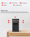 ETABOX Mini-DLP-Projektor, 200 ANSI HD-Video/Android 9.0, 2 GB + 32 GB/Touchpad/TOF-Autofokus/Kabelgebunden und kabellos, gleicher Bildschirm/3D-DLP/8000 mAh-Akku/Eingebauter 10-W-Lautsprecher/Eingebauter App Store/Aufbewahrungsbox 