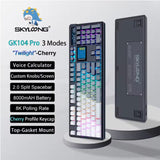 SKYLOONG GK104Pro Customized Mechanical Keyboard Three Mode Gasket Hot Plug Three Knob Voice