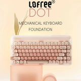 LOFREE DOT Foundation Mechanical Keyboard with 3 Types Connection for Windows Mac OS/Pink GATERON Baby Racoon Switches
