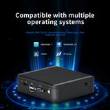 Chatreey Fanless Industrial MR03 Mini PC intel N2840 Desktop Computer 4*Intel LAN i211 for Pfsense Firewall Soft Router