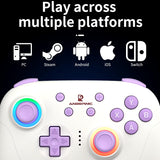 ANBERNIC RG P01  Gamepad Wired Wireless Bluetooth RGB Hall Effect Joystick Game Controller for PC Android IOS Steam