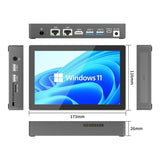 Higole F9B Pro Mini PC 7' N100 Windows 11 WiFi5 BT5.0 Touch Screen Tablet 5000mAh Desktop Industrial Computer