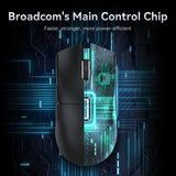 ATTACK SHARK X11 Leichte kabellose Gaming-Maus mit RGB-Hintergrundbeleuchtung und Aufladen, bis zu 22.000 DPI, optischer Sensor PAW3311 