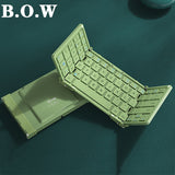 B.O.W  Mini Keyboard Bluetooth Connected to Tablets / Phone  iOS Windows Android System Support Pocket Size Folded Style