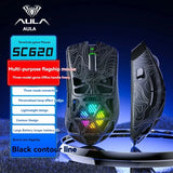 AULA SC620 Wireless Gaming Mouse 3-Mode Bluetooth Rechargeable Lightweight with RGB Lighting