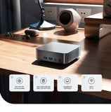 GTBOX T9 Mini PC Intel N150/N100 WIFI5 Windows 11 Ultra Small Pocket Computer Dual SSD Full Function Type-C 4K 60Hz RGB