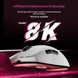 DAREU AE6 Gaming Mouse Tri-mode Wireless Paw3950 Nordic 52840 Chip 8k Lightweight Ergonomics