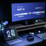 AN2P Mini PC AMD Ryzen 5 5625U Gaming Desktop Computer M.2 NVME SSD 2xDDR4 Slot WIFI6