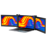 UPERFECT Triple Portable Monitor USB C HDMI  For Laptop Fit in 13.3” FHD IPS Three Screen